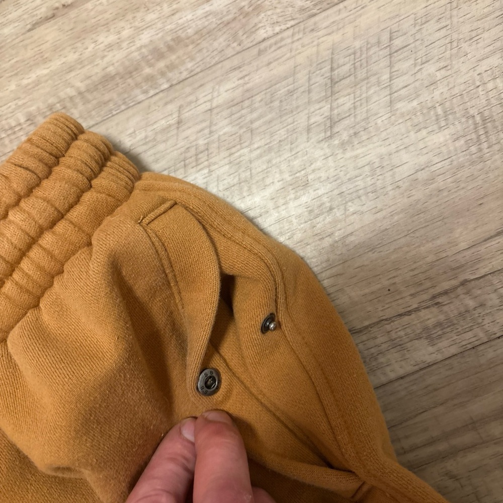 Champion X Timberland Joggers Size Small Brown  Big Logos Spellout MENS - Picture 4 of 13